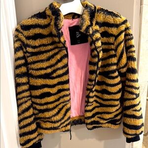 Girl’s animal print Faux Fur Jacket